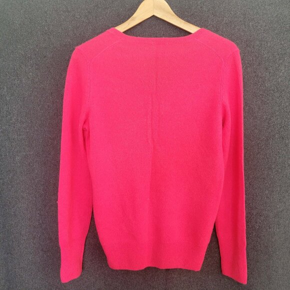 Nordstrom Halogen Size M 2-Ply 100% Cashmere Hot Pink Pullover Sweater - Picture 2 of 11